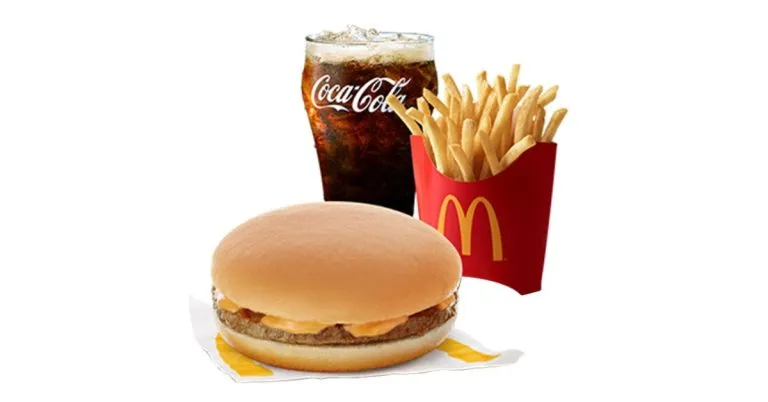 Cheese with fries and drink