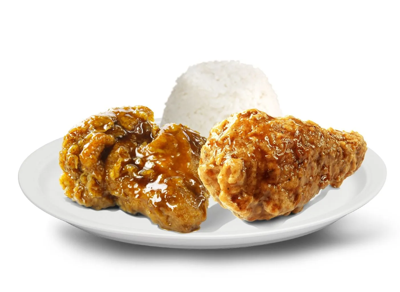 2pc Fried chicken with rice