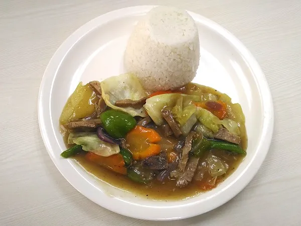 Chopsuey with rice