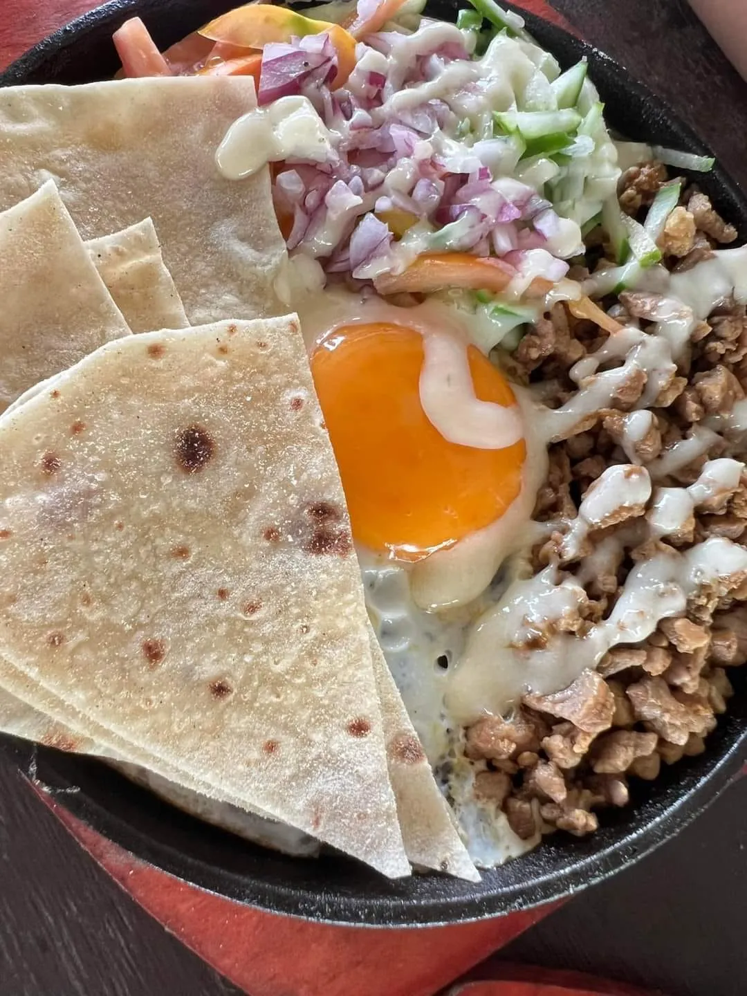 Sizzling Shawarma with egg